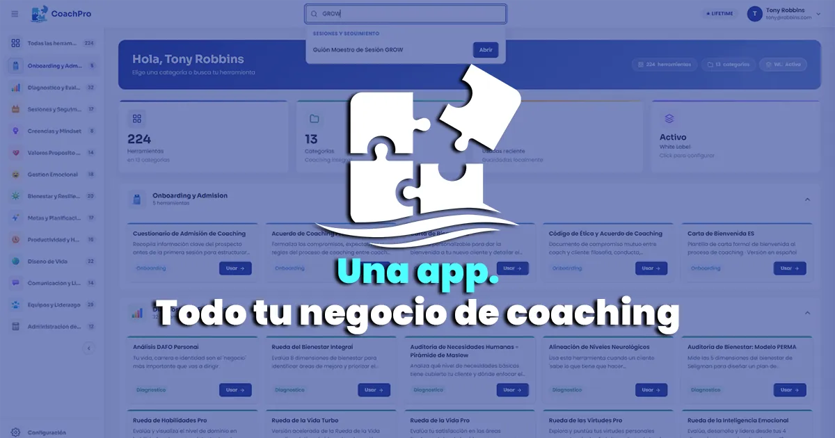 Las herramientas que uso en cada sesión de coaching (y por qué las elegí)